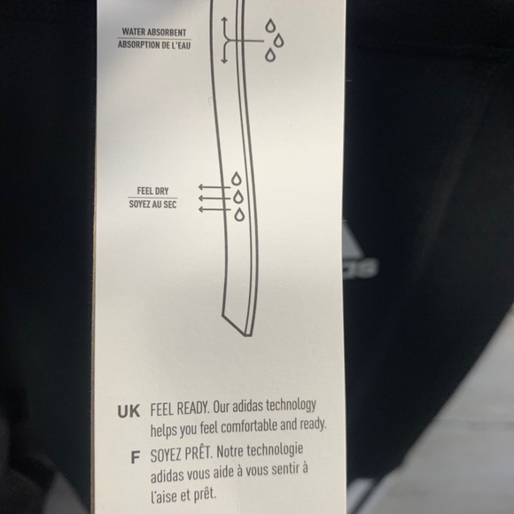 New! Adidas Black White Three Stripe Active Tight - Picture 6 of 11